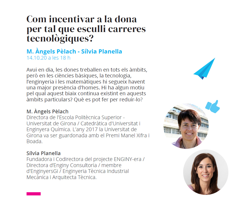Tot preparat per donar resposta a la xerrada "Com incentivar a la dona per tal que esculli carreres tecnol&ograve;giques?"