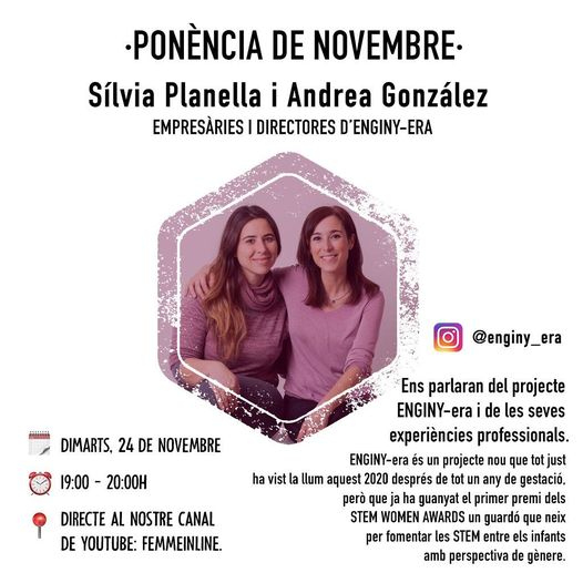 ENGINY-era realitzar&agrave; el proper 24/11 la pon&egrave;ncia de Novembre de Femme inline