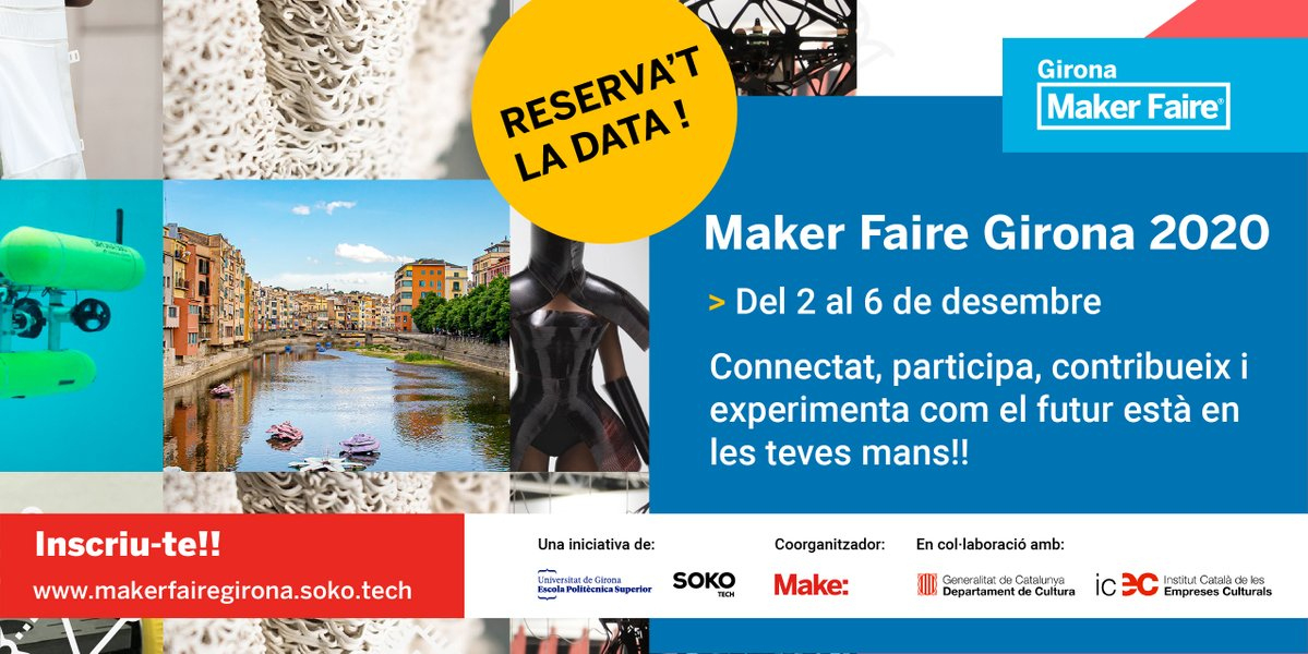 No et perdis el Maker Faire 2020 a Girona! ENGINY-era hi participa el 5/12