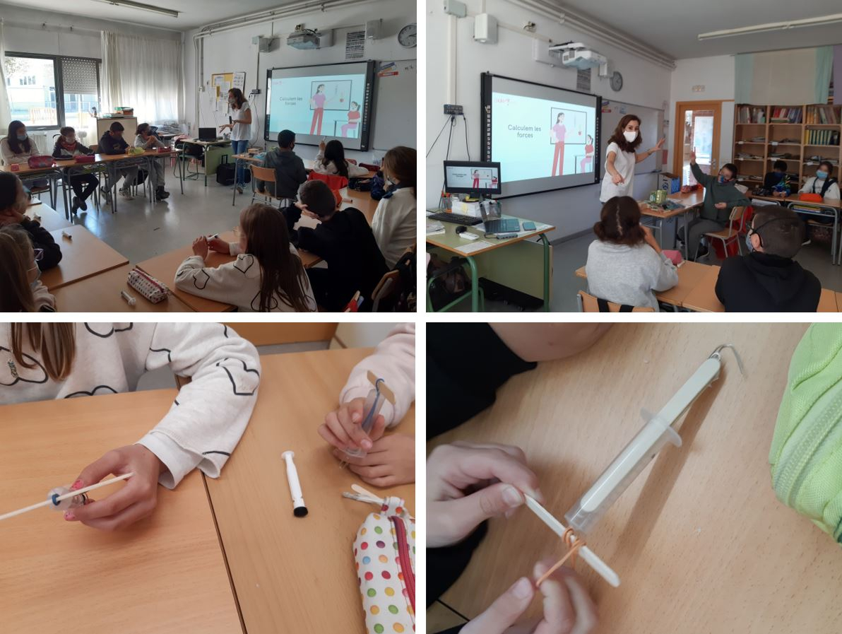 Taller presencial d'enginyeria a l'escola Santa Margarida de Quart