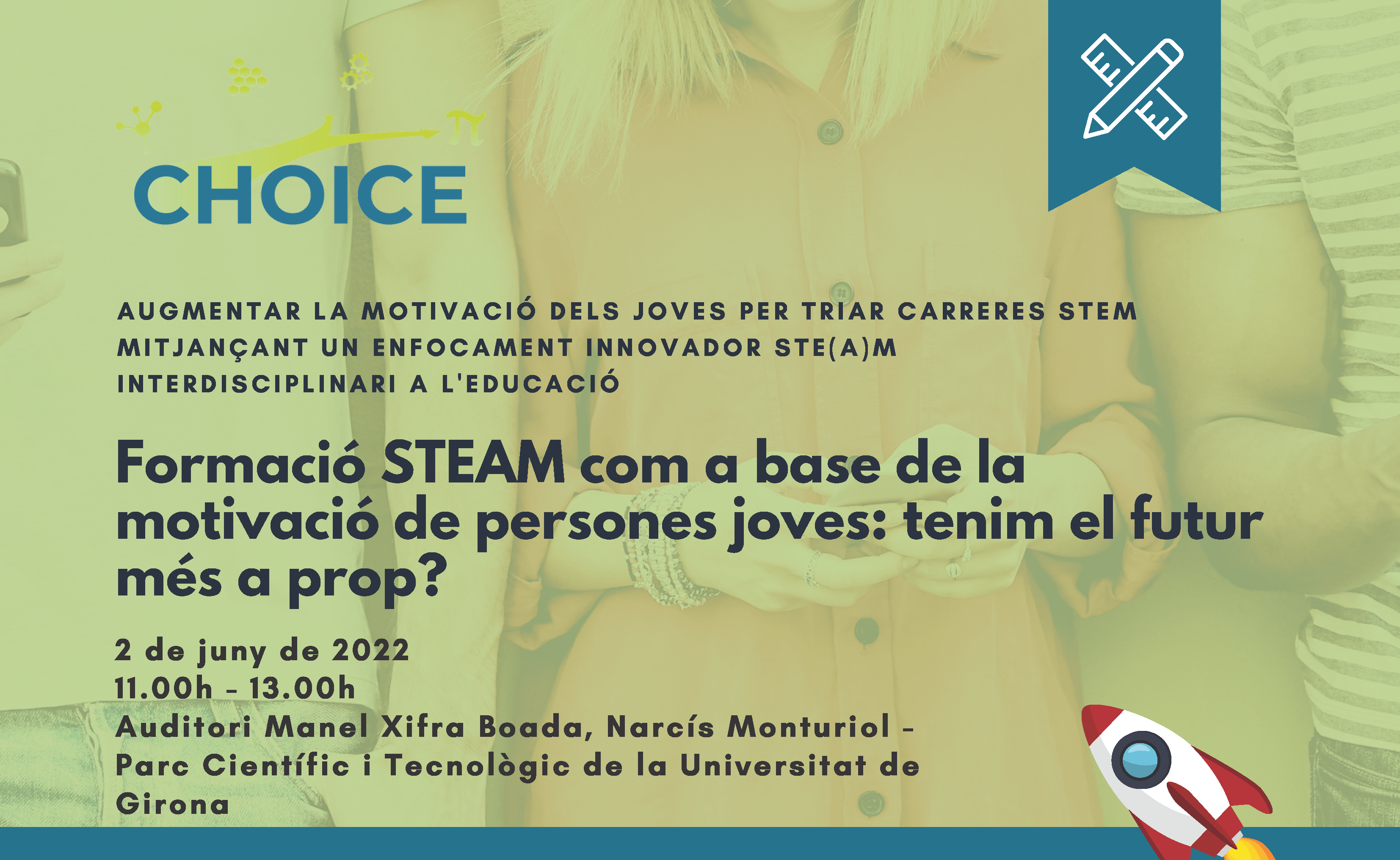No et perdis la jornada "STEAM com a base de la motivaci&oacute; de persones joves: tenim el futur m&eacute;s a prop?"