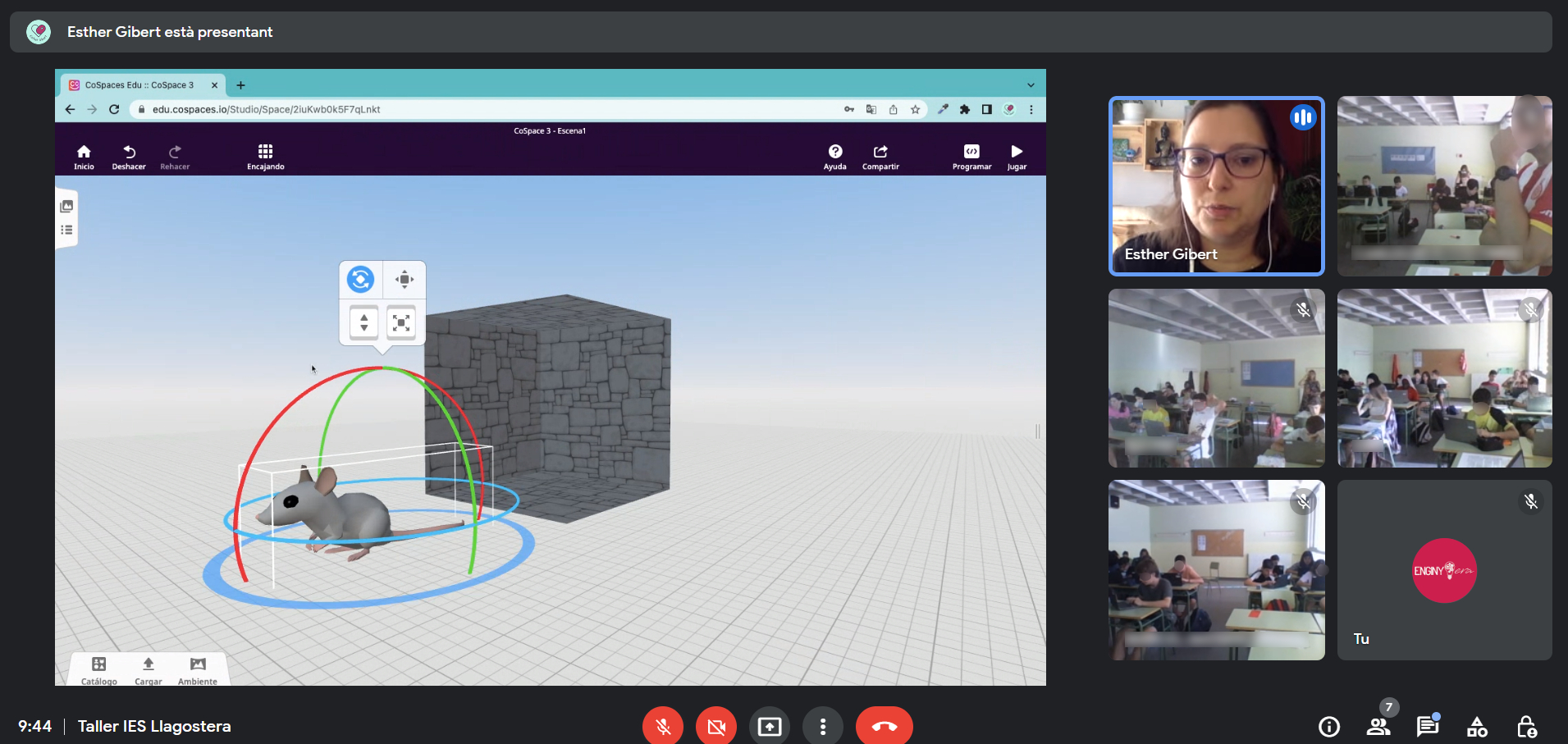 Taller tecnol&ograve;gic online "CoSpaces amb Merge Cube" amb l'institut de Llagostera gr&agrave;cies al suport de la Fundaci&oacute; Caixa d'Enginyers