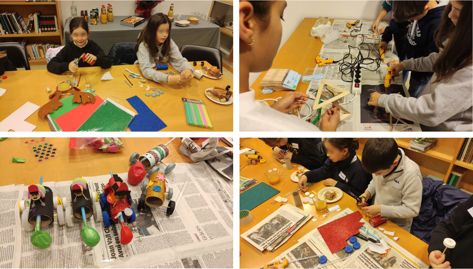 Aix&iacute; d'espectaculars van quedar els cotxes propulsats per al Ti&oacute; i les estructures m&agrave;giques en els tallers de Nadal del Col&middot;legi d'Enginyers Industrials de Catalunya a Girona!