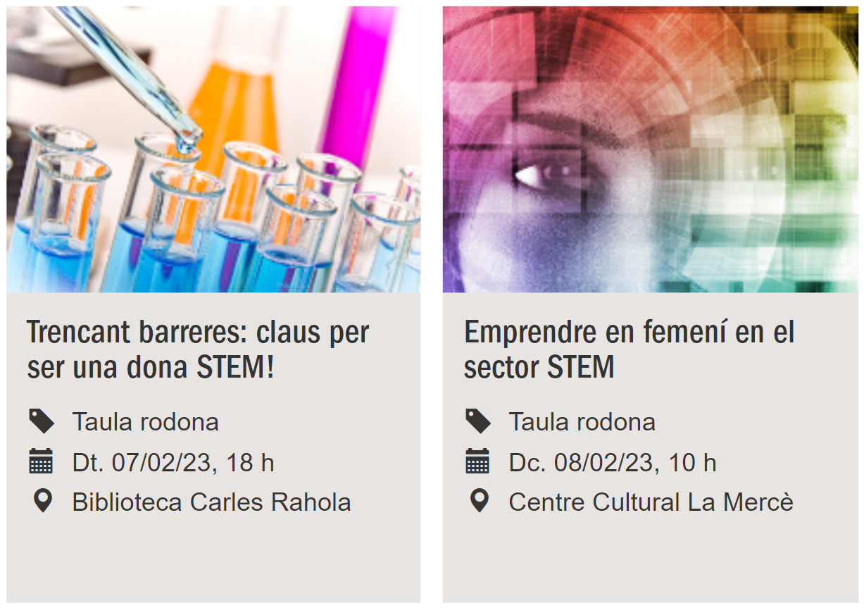T'esperem a les taules rodones on ENGINY-era participa en el marc de la Setmana de les Dones i les Nenes en la Ci&egrave;ncia!