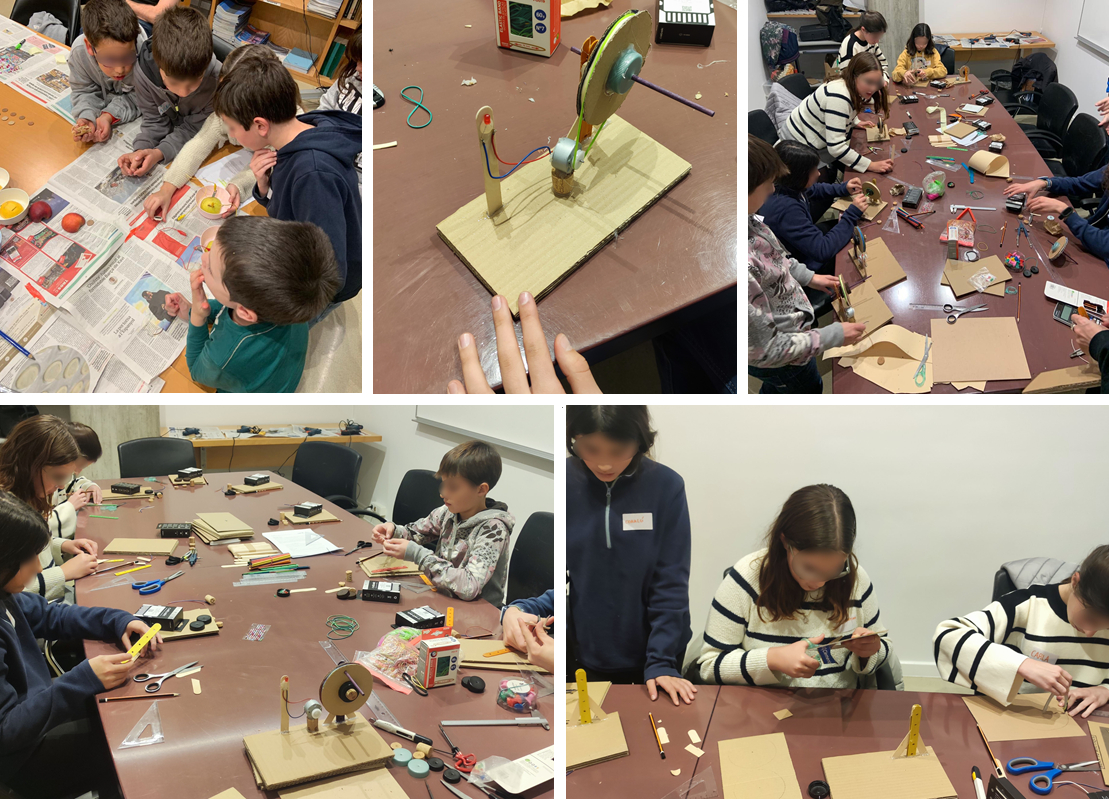 Tallers d'enginyeria "Piles casolanes" i "Generador el&egrave;ctric" amb infants i adolescents de persones col&middot;legiades del Col&middot;legi d'Enginyers Industrials Catalunya a Girona