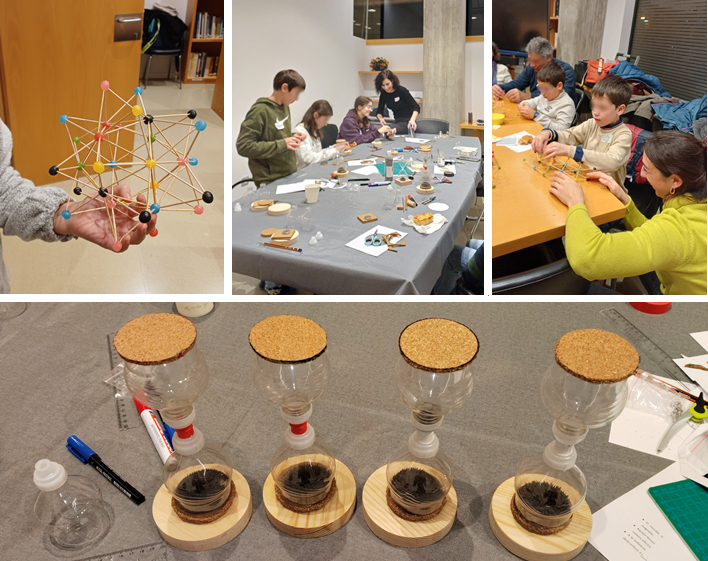 Tallers d'enginyeria "Estructures amb xuxes" i "Rellotge de sorra magn&egrave;tic" amb infants i adolescents de persones col&middot;legiades del Col&middot;legi d'Enginyers Industrials Catalunya a Girona