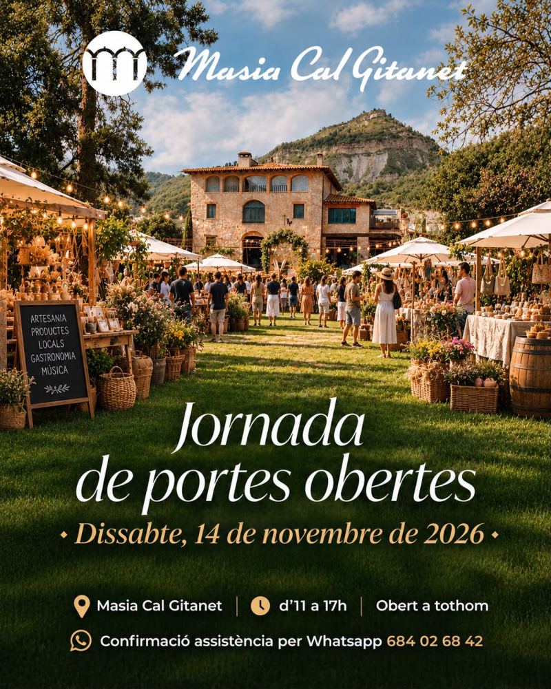 Jornada de portes obertes - Dissabte, 14 de novembre de 2026
