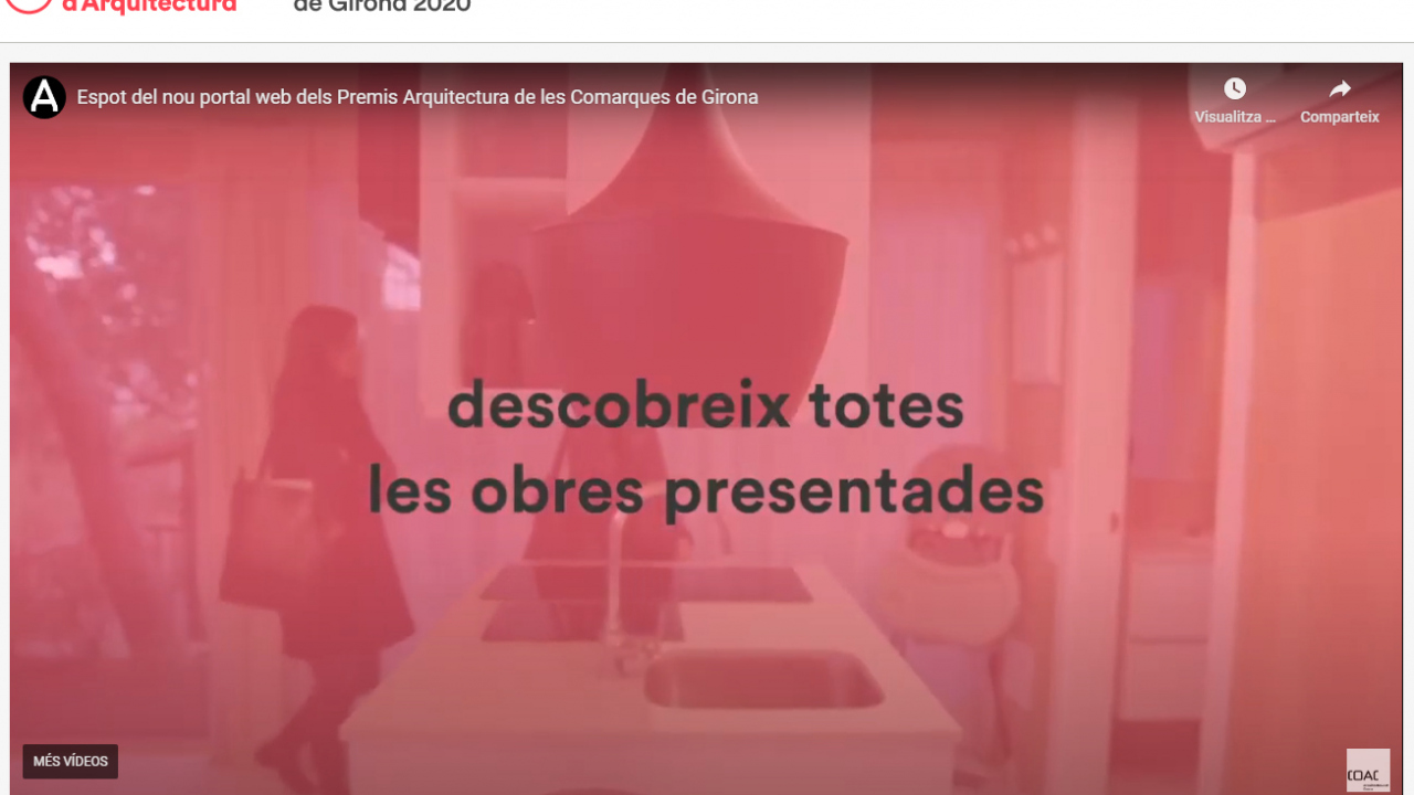 Obres de Ricard Turon en el vídeo promocional dels Premis d'Arquitectura de les Comarques de Girona 2020